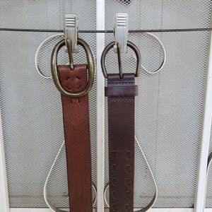 Light and Dark Brown Mossimo Supply Co. GENUINE Leather Belts